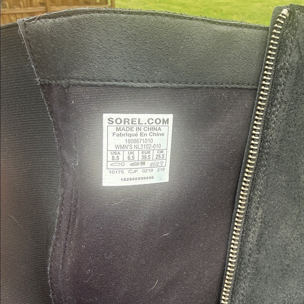 Sorel Lola II Tall Leather Boots Black Size 8.5 - Picture 11 of 12